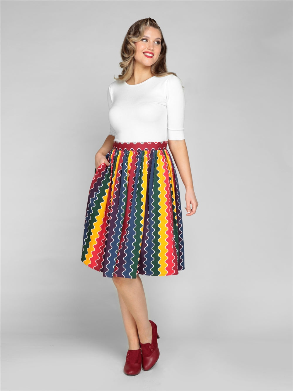 FARM Rio Rainbow Stripe Maxi Skirt | Lyst
